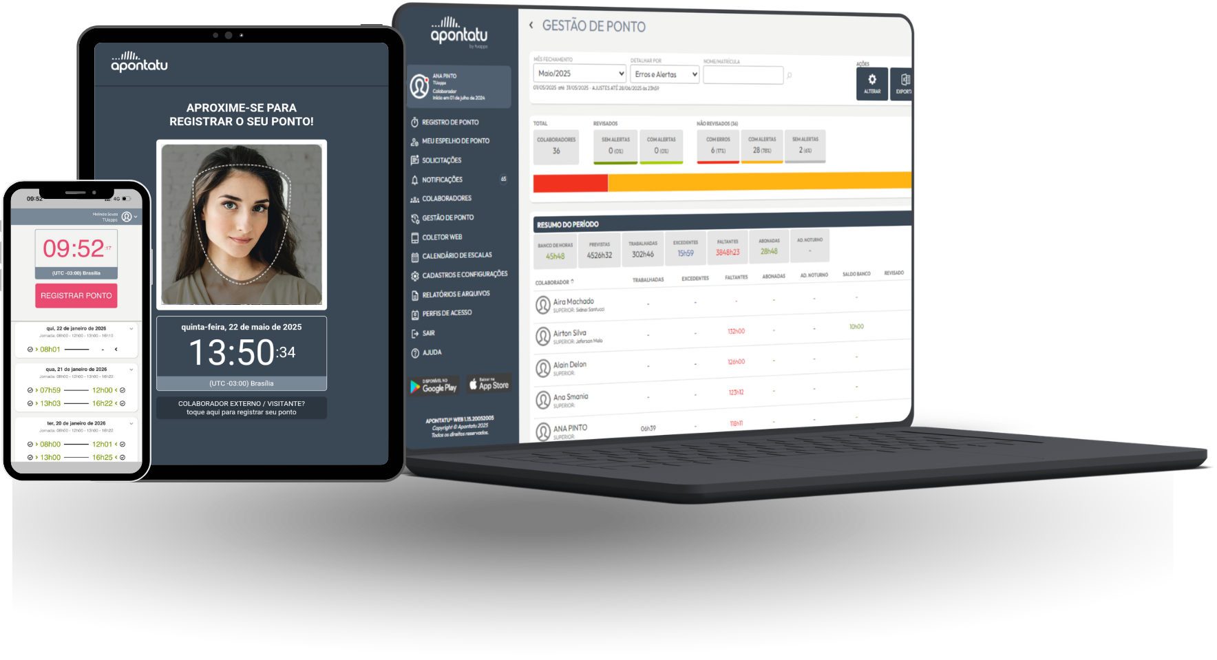 Apontatu no tablet, notebook e smartphone